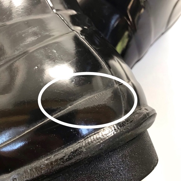 Hunter: tall glossy black rainboots (M7/F8) - Picture 12 of 12